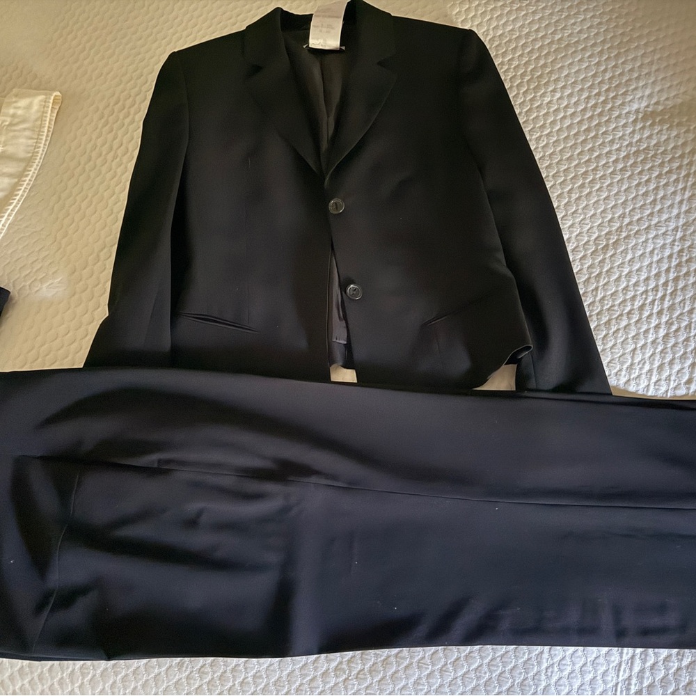 Rene Lezard 3 pc set size 34 Black with Cream Detachable Panels
